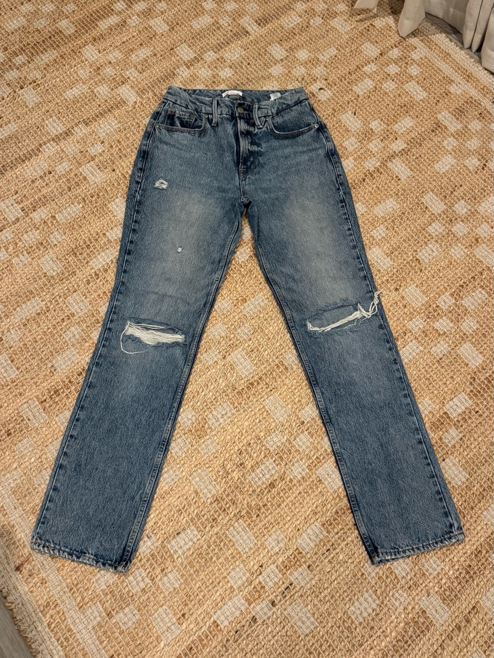Good American Good 90s Icon Distressed Jeans- Size 4/27